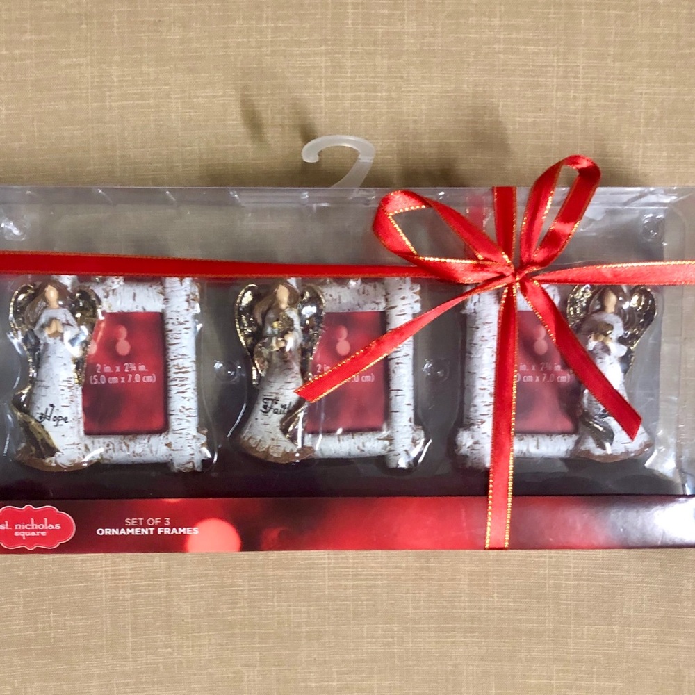 Set of 3 Christmas Angel Mini Photo Frames